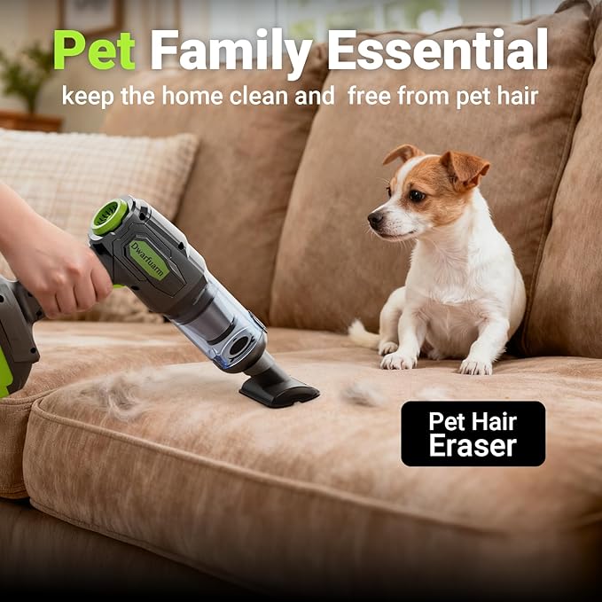 Cordless Car Vacuum Cleaner, 36000PA High Power Suction, 120W Portable Handheld Vacuum with 2×3.0Ah Batteries, Multi-Nozzle Air Duster for Car, Home, Office, Pet Hair