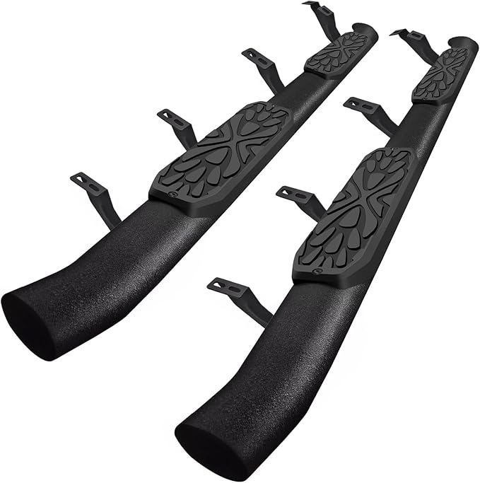 Oval Tube Step Bar Running Boards Compatible with 2024-2026 Tacoma Double Cab with 4 Full-Size Doors. 3.5 Inches Tacoma Step Bars and Carbon Steel Side Steps Step Rails.