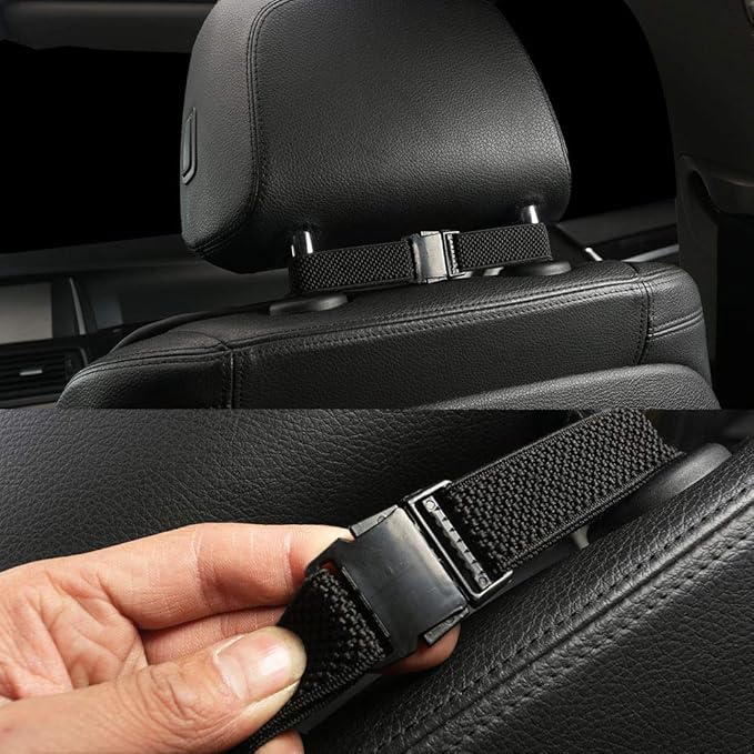 Black Panther 1 Pair Luxury Car Seat Covers Protectors, Universal Anti-Slip Driver Seat Cover with Partial Backrest Coverage (Middle Part Only), Diamond Pattern, Compatible with 95% Cars (Grey)