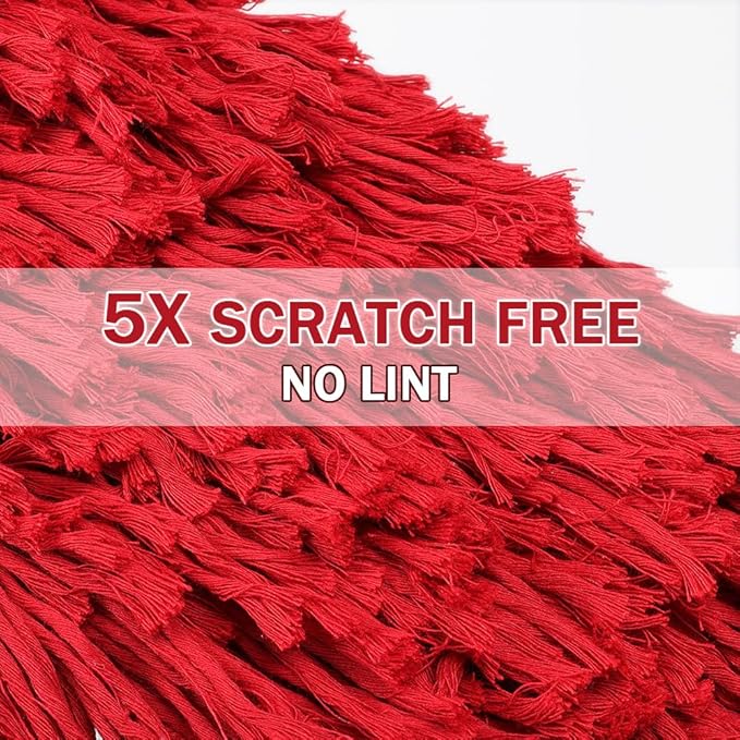 Car Duster Exterior Scratch Free,Car Dust Brush with Extendable Telescoping Handle to Remove Dust Pollen,Duster for Truck,and Motorcycle,Large Car Mop Duster Head with Wax Cotton Hair