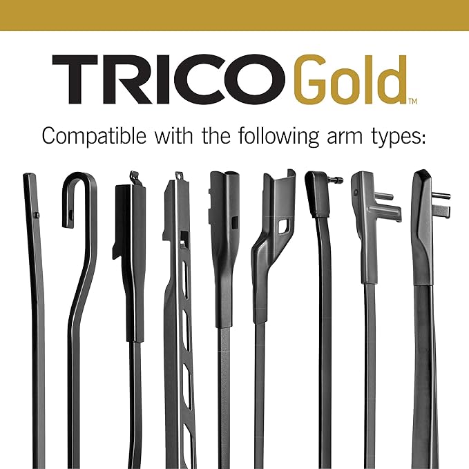 TRICO Gold™ (18-2817) 28 & 17 Inch Pack of 2 Automotive Replacement Windshield Wiper Blades for My Car Premium All Weather Beam Blade for Select Vehicle Models