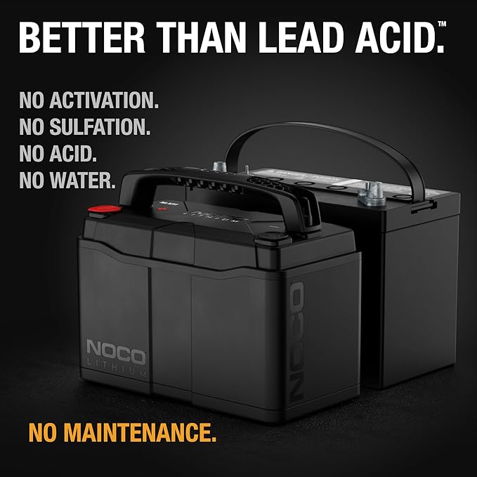 NOCO Lithium NLX31: 12V LiFePO4 Lithium Battery — Dual-Purpose — 120Ah Deep-Cycle + 1600A Group 31 Starter Battery — For Auto, Car Audio, Marine, Boat, RV, Off-Grid, Camper — UL Listed