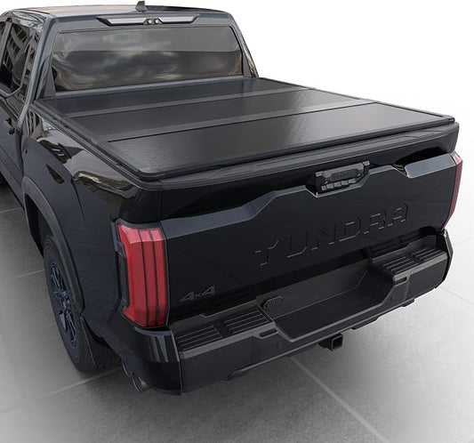 Hard Tri-Fold Truck Bed Tonneau Cover Compatible with 2022-2026 Toyota Tundra 6.6ft Bed w/OE Rail System (78.7")