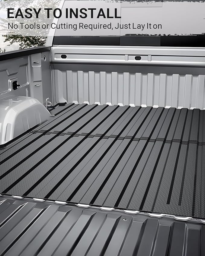 Ecarzo Truck Bed Mat Custom Fit for 2025-2019 Chevrolet Silverado/GMC Sierra 2500 3500 HD Accessories 6.8FT Bed Liner Pick Up Cargo Mat, All Weather Protection TPE Heavy Duty Trunk Bed Mat