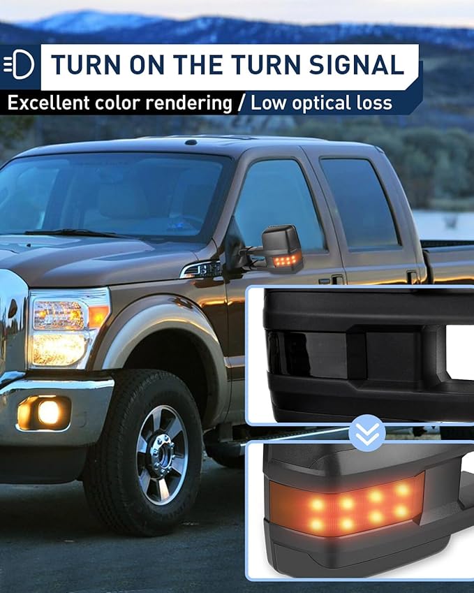 ECCPP Towing Mirrors High perfromance Automotive Exterior Mirrors Power Heated Turn Signal Replacement fit for 2003-2007 for Silverado for Sierra for Chevy for gmc 1500 2500 3500(07 New Body Style)