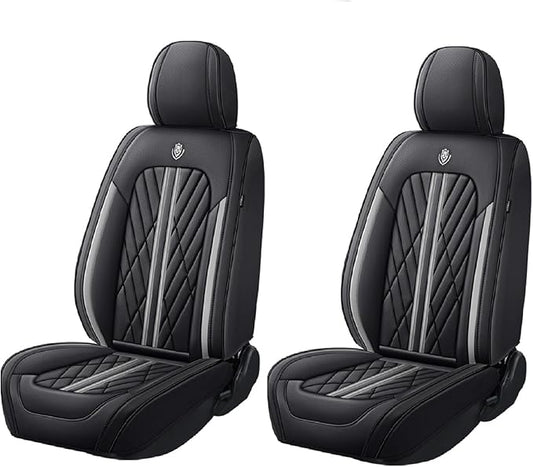 Universal Fit Waterproof Breathable Nappa Leather Automotive Vehicle Car Seat Covers Set Cushion Protector for Sedan SUV