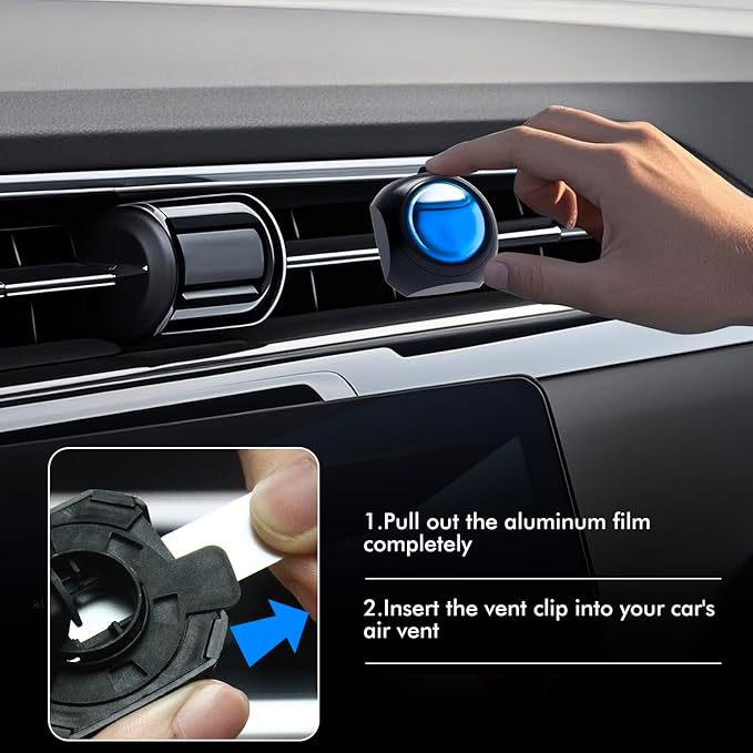 Car Air Freshener Vent Clips, 12 Pack, 6 Ocean, 6 Hawaiian, Provides Long-Lasting Scent, Up to 360 Days, Car Fresheners