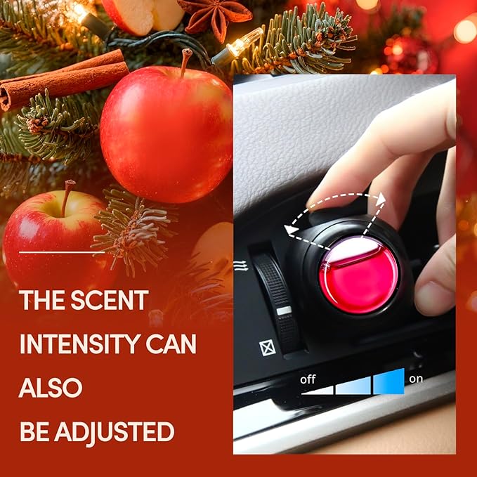 Car Air Freshener Vent Clips, 8 Pack, Provides Long-Lasting Scent, Up to 240 Days, Odor Eliminator (Apple Cinnamon)