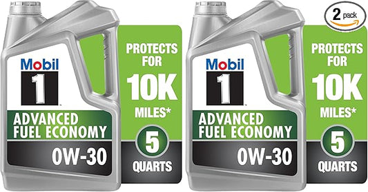 Mobil 1 Full Synthetic Motor Oil 0W-30 | Advanced Fuel Economy | 5 Quart | Pack of 2