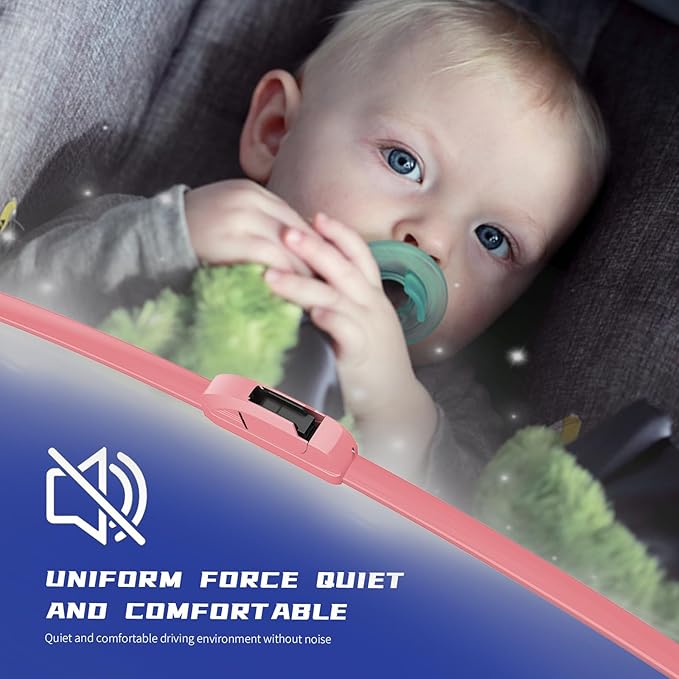 OEM QUALITY 24" + 24" Premium All-Seasons Durable Stable And Quiet Sakura Pink Windshield Wiper Blades (Set of 2)