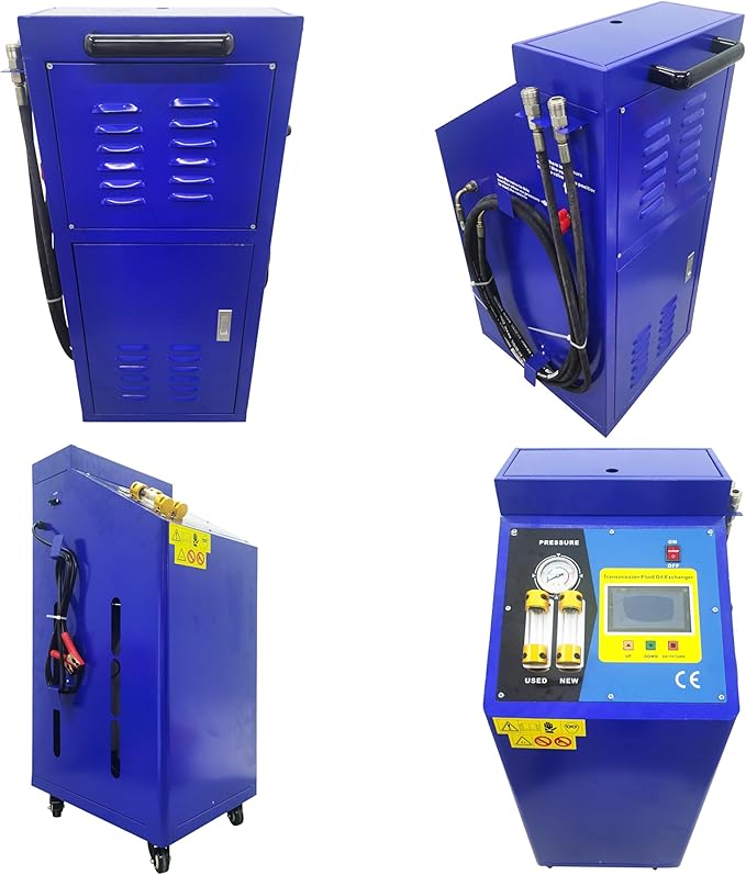 Automatic Transmission Cleaning and Oil Changing Machine, Auto Transmission Flush Machine Transmission Fluid Exchanger Oil Changer Auto Maintenance with 3.3galx2 Fuel Tank 150W