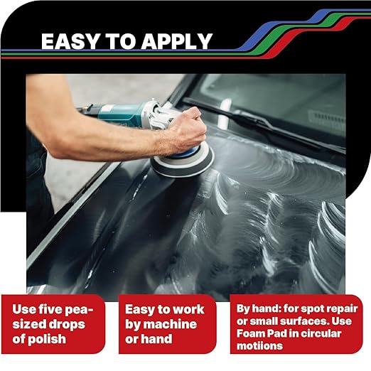 LAUCO Step 2 Fine Polish Compound, Professional Swirl Mark & Scratch Remover for Automotive Paint, Silicone-Free, Clear Coat Safe Polishing Compound for High-Gloss Finish, Body Shop & Detailer Grade