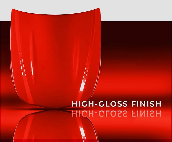 VViViD+ Ultra Gloss Racing Red Vinyl Car Wrap Premium Paint Replacement Film Roll with Nano Air Release Technology, Stretchable Protective Cap Liner, Self Adhesive (25ft x 5ft)