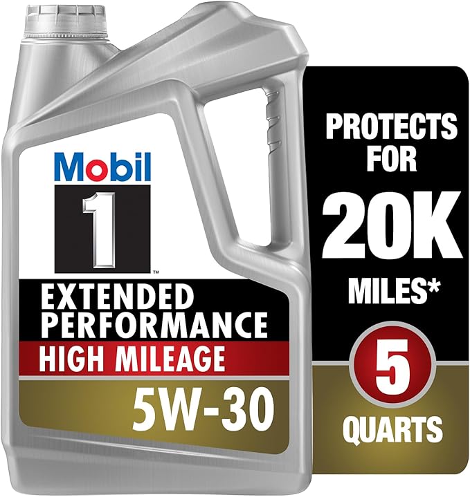 Mobil 1 Extended Performance High Mileage Full Synthetic Motor Oil 5W-30, 5 Quart