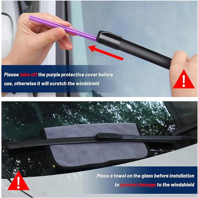 Wiper Blades, Windshield Wipers, 26'' + 22'' Wiper Blades for Toyota Sequoia 2008-2022, Tunda 2017-2021, Honda Odyssey 2005-2023 All-season Automotive Replacement Windshield Wiper Blades