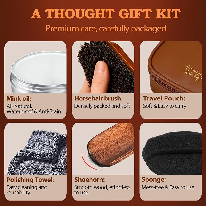 4-in-1 Mink Oil Leather Conditioner and Cleaner 3.52 oz - Premium Waterproof Formula for Boots and Shoes