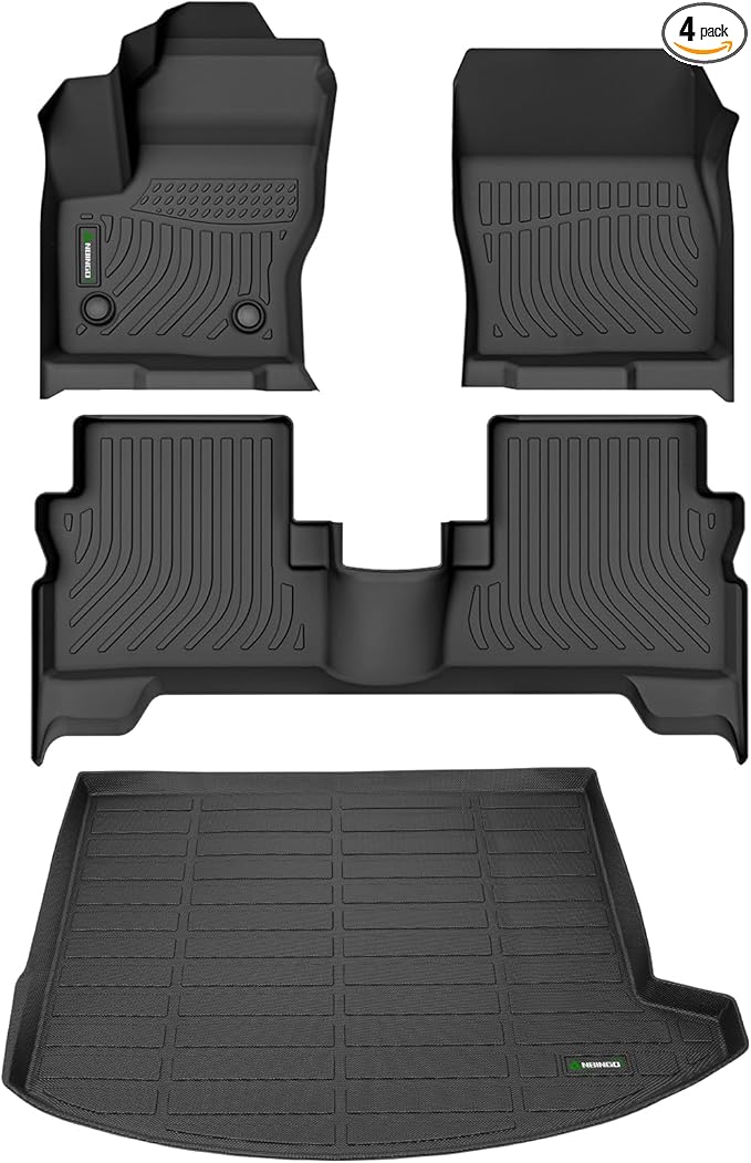 ANBINGO®Floor Mats & Cargo Liner for Ford Escape 2013-2019 All Weather Floor Mats Set Custom for Escape Full Set Floor Liners for Escape Accessories Black