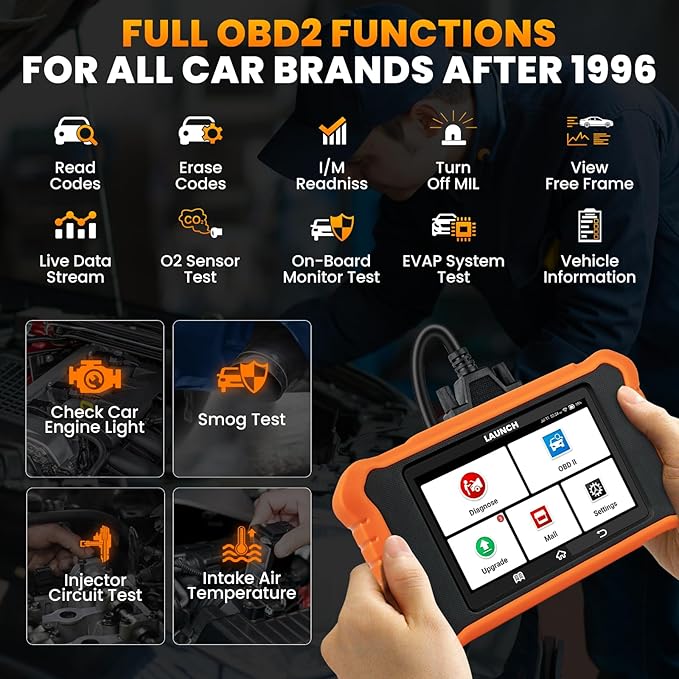 2025 LAUNCH Creader Elite V2.0 for Honda Acura OBD2 Scanner, Full Systems Bi-Directional Scan Tool, All Reset Services, Full OBD2 Code Reader, AUTOVIN, Battery Registration, Lifetime Free Update