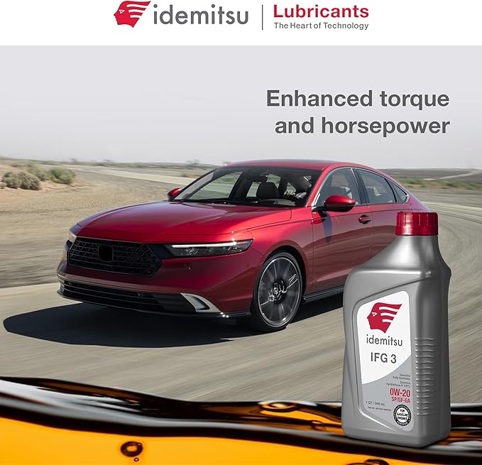 Idemitsu IFG 3 0W-20 Full Synthetic Motor Oil – 1 Quart, Case of 12 | SP/GF-6A Certified Engine Oil for TGDI & PFI Engines | Engineered for Maximum Efficiency and Protection