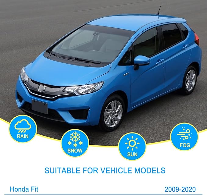 CJPPPZIW® Windshield Wipers-28 Inch+14 Inch+14 Inch Replacement for 2011 2012 2013 2014 2015 2016 2017 2018 2019 2020 Honda Fit Wiper Blades for My Car,Quality Front and Rear Wiper Blades(Pack of 3)