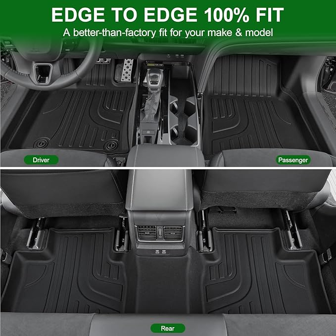Floor Mats for 2025 2026 Toyota Camry (Include Hybrid), TPE All Weather Protection Interior Car Floor Liners Door Sill Guards for Camry SE/LE/XLE/XSE Accessories
