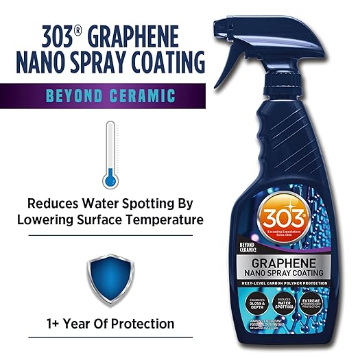 303 Products Graphene Nano Spray Coating - Enhanced Gloss Finish & Depth, Water Repellent, UV Resistant, Helps Prevent Scratches, Beyond Ceramic Coating for Cars, Car Detailing Spray, 15.5oz.