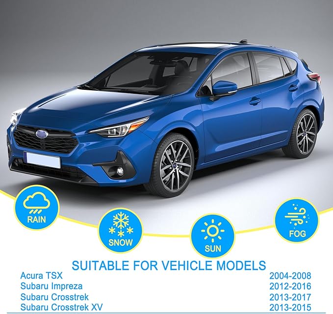 CJPPPZIW® Windshield Wipers-26 Inch+16 Inch+12 Inch Replacement for 2012-2016 Subaru Impreza/2013-2017 Crosstrek Wiper Blades for My Car,Quality Front and Rear Wiper Blades(Pack of 3)