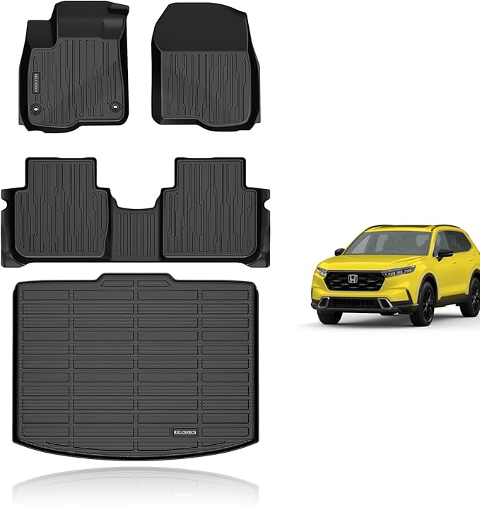 KELCSEECS Floor Mats & Cargo Liner for 2026 2025 2024 2023 Honda CRV (Non Hybrid) Car Mats Trunk Mat Honda CR-V All Weather Floor Mats Trunk Liner Cargo Mat(Cargo Tray in Lowest Position) Accessories