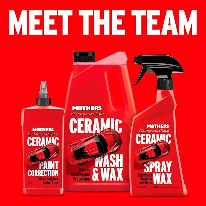 Mothers California Gold Ceramic Paint Correction, 12 oz. — Cuts, Polishes & Repairs, Preps, Removes Scratches, Swirls, Oxidation, Water Spots, Restores Color, Gloss, Depth & Shine (01712)