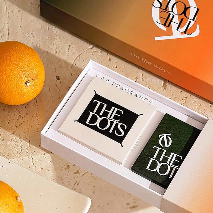 THEDOTS Series Sicilian Orange Car Vent Clip, Fabric Sachet Air Freshener, 30 Days Long-Lasting for Car Interior Decor, Non-Toxic (1 Pack)