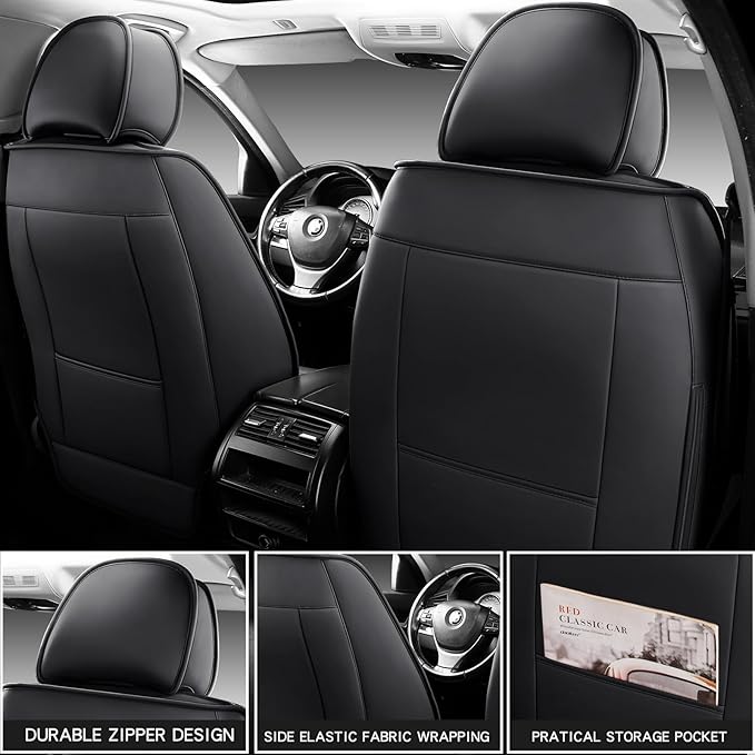 Seat Covers, Car Seat Covers Front Seats, Car Seat Cover, Car Seat Protector Waterproof, Car Seat Cushion Nappa Leather, Brwon Seat Covers Carseat Cover Universal Fit for Most Cars