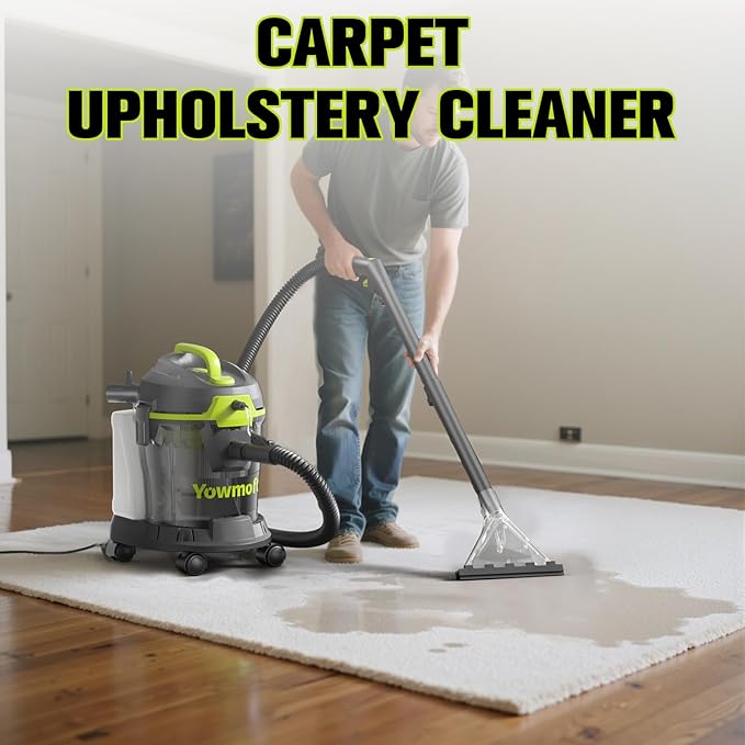 Extractor Vacuum Car Detailing, 4 Gallon Car shampooer Interior Cleaner, 5.5 Peak HP Wet Dry Upholstery Shampoo Vacuum Cleaner, 3 in 1 Carpet Extractor for Home/Shop