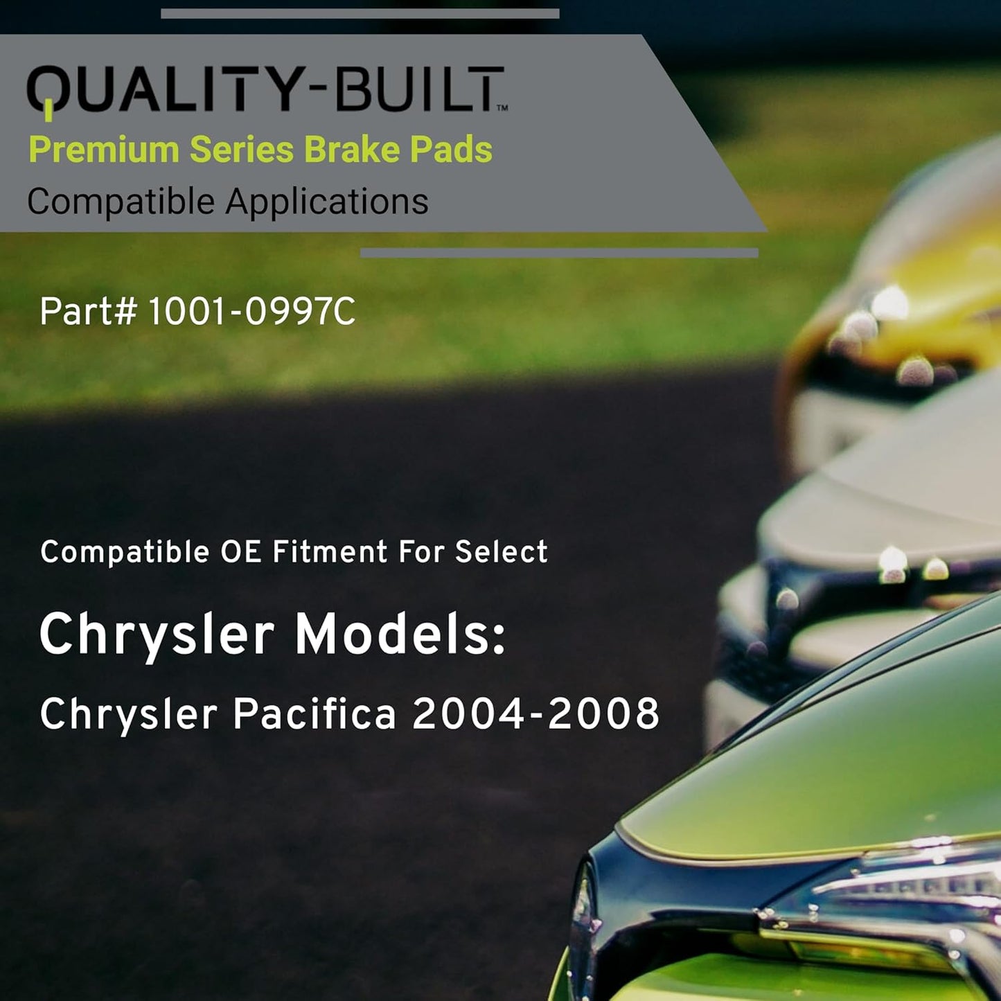 Premium Ceramic Front Brake Pads (1001-0997C) Compatible with Chrysler Pacifica 2004-2008