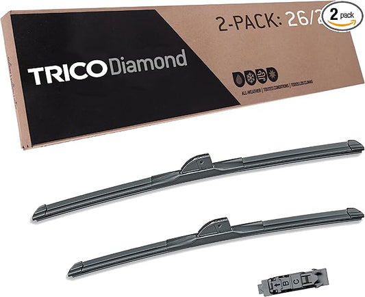 TRICO Diamond™ (25-2622) 26 Inch & 22 inch pack of 2 High Performance Automotive Replacement Windshield Wiper Blades For My Car Super Premium All Weather Beam Blade for Select Vehicle Models