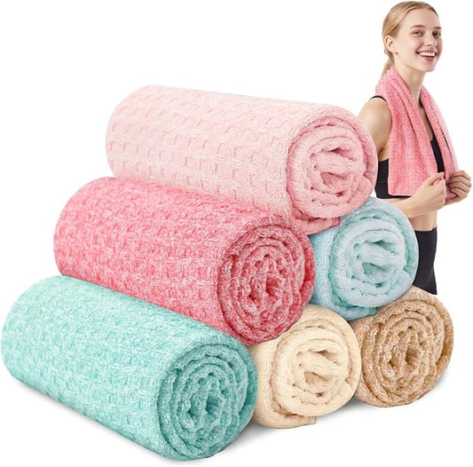 Microfiber Gym Towels for Showering Working Out Quick Dry Negative ions Large Middle Small Sizes Lightweight Gym Towel for Men Women Tennis Sports Towels for Body Hot Yoga Fitness Essentials
