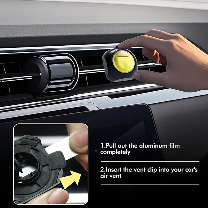 Car Air Freshener Vent Clips, 12 Pack, 6 Vanilla, 6 Lavender, Provides Long-Lasting Scent, Up to 360 Days, Car Fresheners