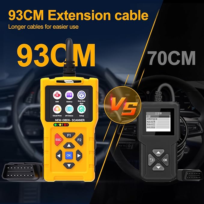 OBD2 Scanner Diagnostic Tool, 2024 Enhanced Detection Accuracy, Code Reader for Cars and Trucks 1996+, Check Engine Code Reader with Reset, Live Data, Printer, T600 OBDII Vehicle Maintenance