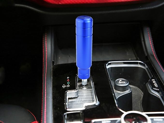Abfer Metal Heavy Shift Knob, 5" Aluminum Alloy Weighted Gear Lever Stick Shifter Handle Fit Most Automatic Manual Vehicle (Blue)