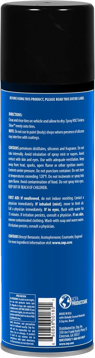 Zep Tireless Shine Tire Dressing - 14 OZ (Case of 12) - 1801