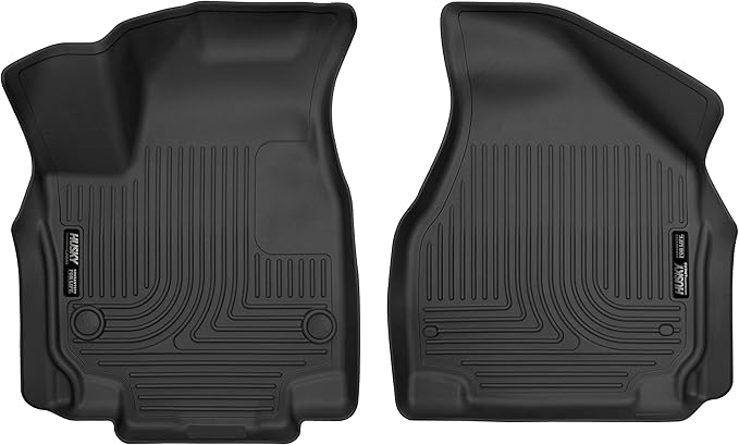 Husky Liners X-act Contour Floor Mats | Fits 2017-2025 Chrysler Pacifica; 2020-2025 Chrysler Voyager | Front Row, 2-pc Black - 52041