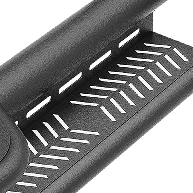 Three Raised Steps Running Boards Compatible with 2019-2025 Chevy Silverado & GMC Sierra 1500, 2020-2025 Chevrolet Silverado/GMC Sierra 2500 3500 HD Double/Extended Cab Side Step Nerf Bar