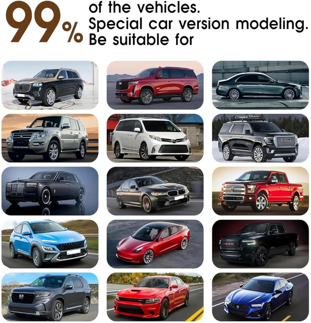 Custom Personalized Floor Mats for Cars，Luxury Full Coverage All Car Floor Mats，Anti-Slip Leather Car Mat Set ，Custom Floor Mats for 99% of Cars, Trucks & SUVs. (Sky Blue and Brown)