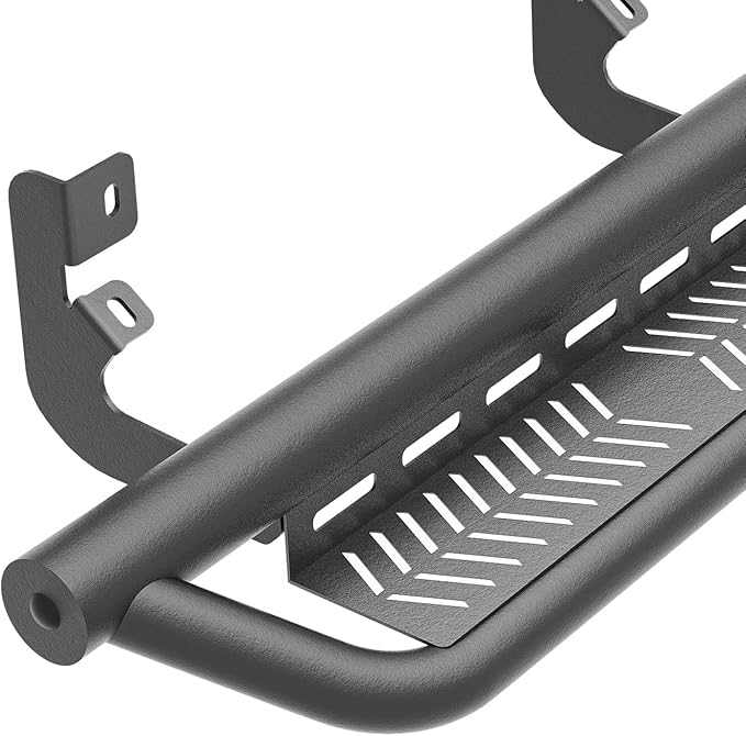 Crew Cab Running Board Side Steps Compatible for 2004-2025 Nissan Titan (Excludes 2016 Model) & Nissan Titan XD 2016-2025 Model CrewCab, Two Stair Design Bolt-on Side Rail Nerf Bar (Star Logo)