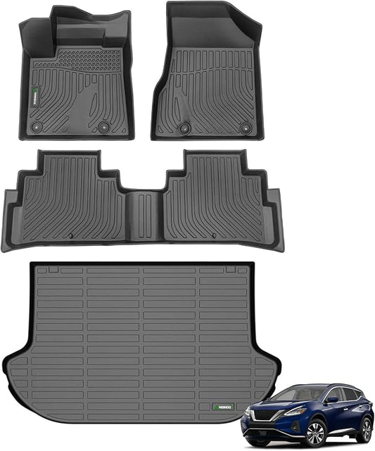 ANBINGO®Fit for Nissan Murano Floor Mats 2024-2017.5&Cargo Liners All Weather Mats for Murano TPE Car Mat Rugs for Nissan Murano Rubber Trunk Carpet for Murano Automotive Accessories
