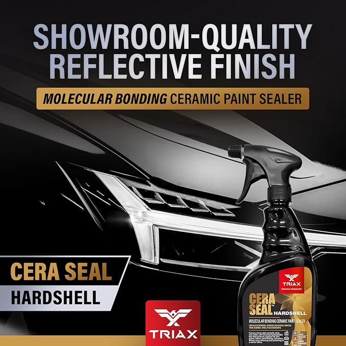 TRIAX Nano Ceramic Paint Sealer & Protector - Hardshell Cera Seal NANO and protector - Deep Reflective Shine - 100% Hydrophobic - UV Shield - Scratch Resistant (23 Ounce)