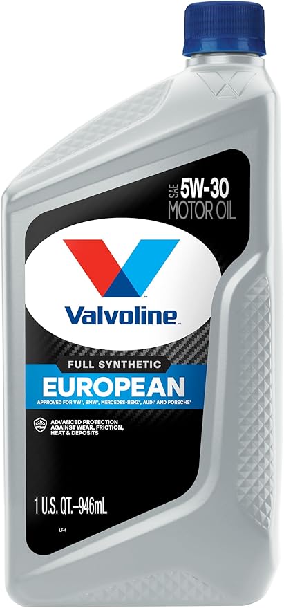 Valvoline European Vehicle Full Synthetic SAE 5W-30 Motor Oil 1 QT, Case of 6