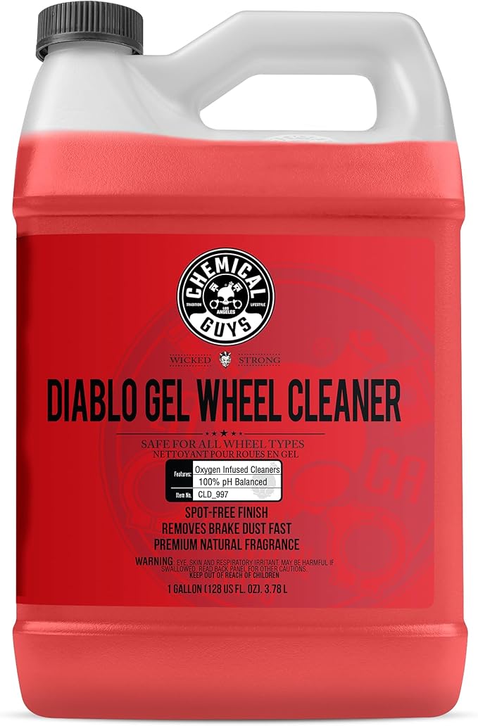 Chemical Guys CLD_997 Diablo Gel Oxygen Infused Foam Wheel And Rim Cleaner, Concentrated (Safe on All Wheel & Rim Finishes), for Cars, Trucks, SUVs, Motorcycles, RVs & More 128 fl oz (1 Gallon)