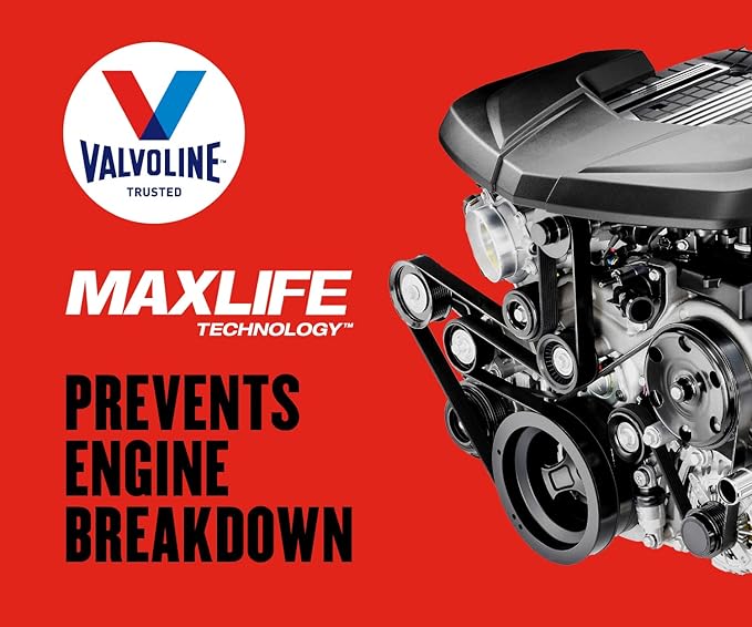 Valvoline High Mileage with MaxLife Technology SAE 10W-40 Synthetic Blend Motor Oil 5 QT
