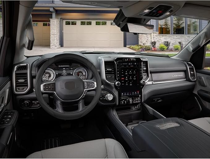 West Llama Customized Auto Car Steering Wheel Cover for Dodge 1989-2011 RAM 1500 2500 3500, Charger, Durango, Challenger (Black-Standard Size)