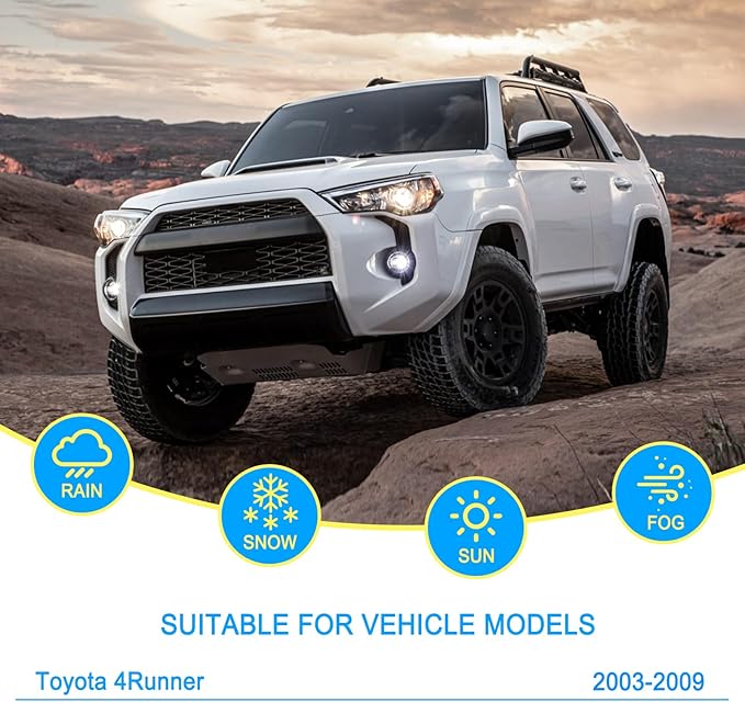 CJPPPZIW® Windshield Wipers-22"+20"+12" Replacement for 2003 2004 2005 2006 2007 2008 2009 Toyota 4Runner Premium All-Season Front and Rear Wiper Blades,Original Factory Quality(Pack of 3)